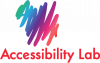 Logo de Accesibility Lab. Fígula de líneas continuas de diversos colores.